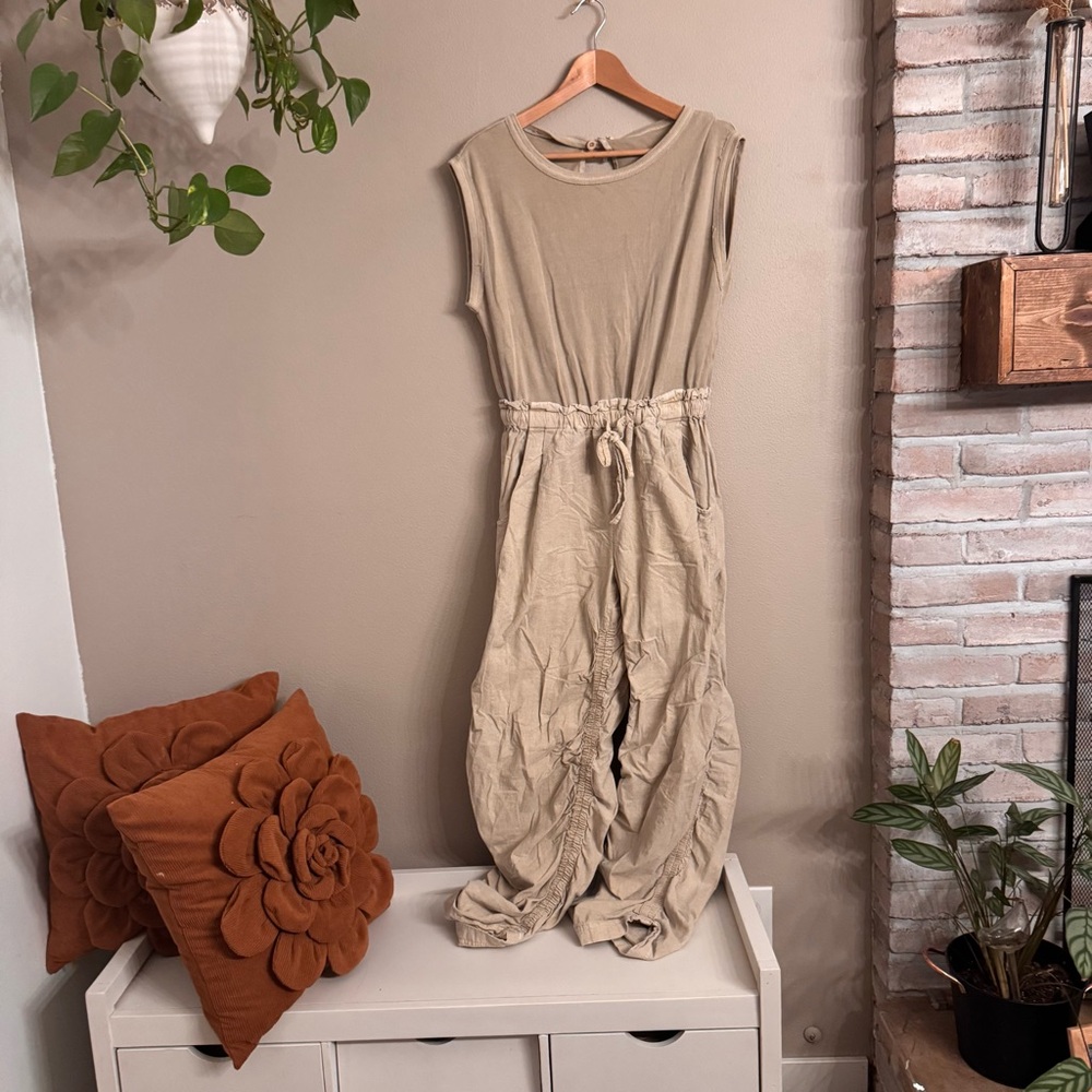 FREE PEOPLE Mixed Media One Jumpsuit - Picture 2 of 9